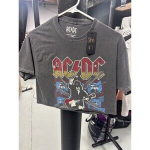 AC/DC Graphic Cropped T-Shirt by Goodie Two Sleeves
